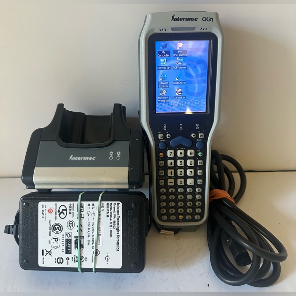 Intermec CK31NI Barcode Scanner CK31GB011AS02804 w/ Pen Battery Charging Cradle